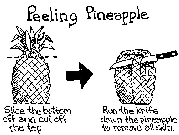 Figure 13-5: How to peel a pineapple.